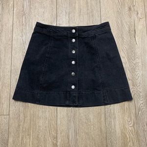 Madewell black denim skirt